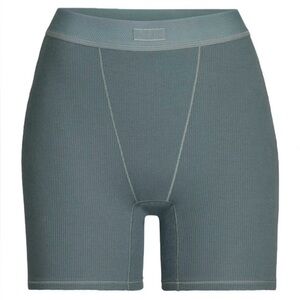 SKIMS cotton ribbed boxers in Kyanite